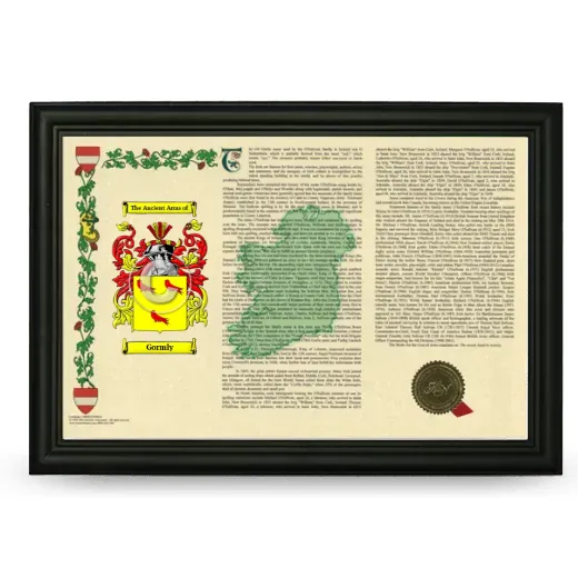 Gormly Armorial Landscape Framed - Black