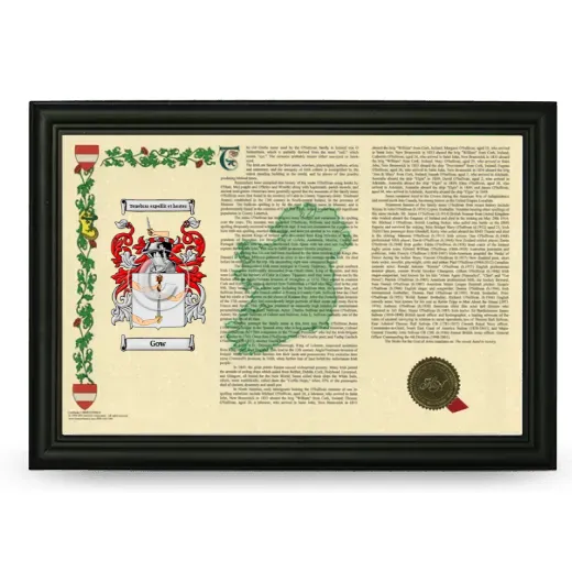 Gow Armorial Landscape Framed - Black