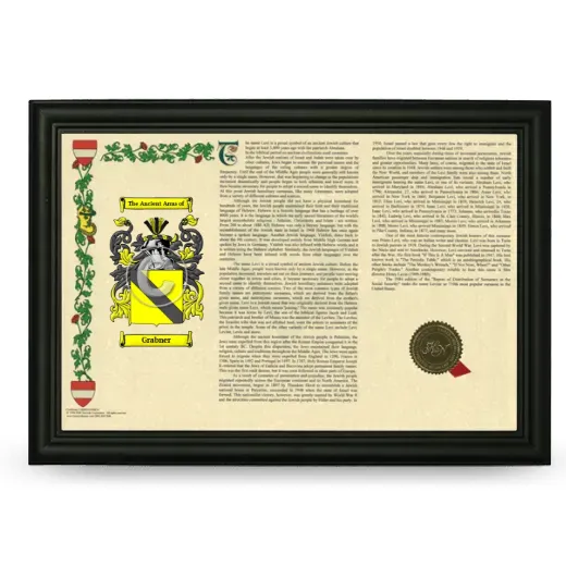 Grabner Armorial Landscape Framed - Black