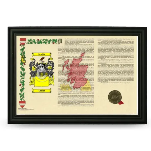 Grame Armorial Landscape Framed - Black