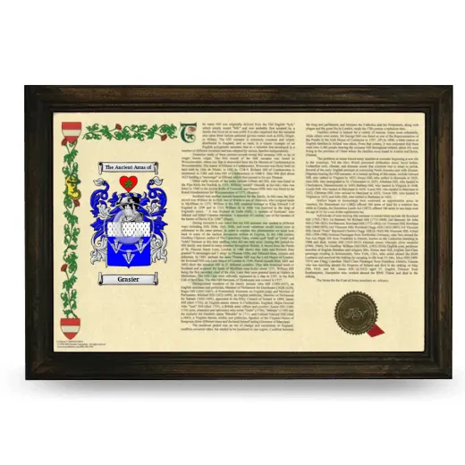 Grasier Armorial Landscape Framed - Brown