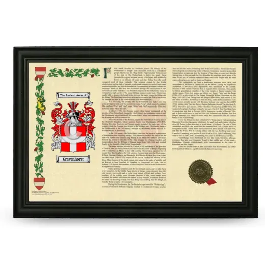 Gravenhorst Armorial Landscape Framed - Black