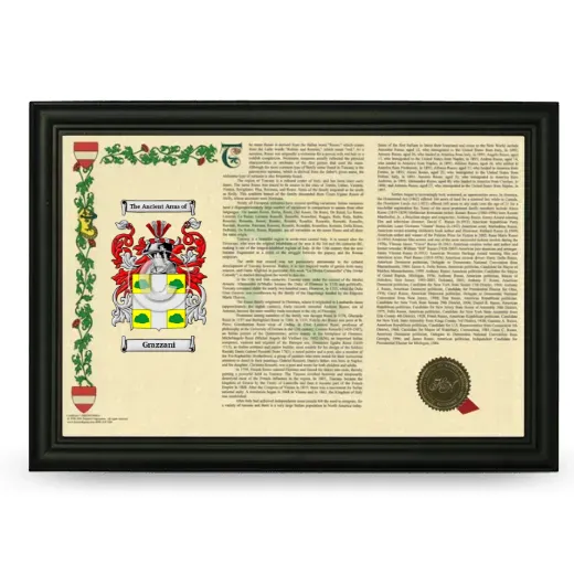 Grazzani Armorial Landscape Framed - Black
