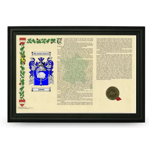 Grevel Armorial Landscape Framed - Black