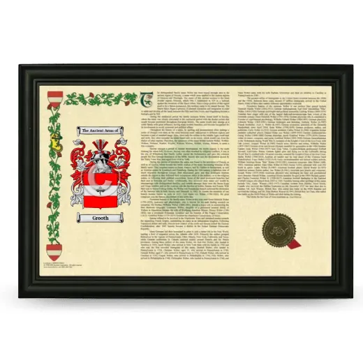 Grooth Armorial Landscape Framed - Black