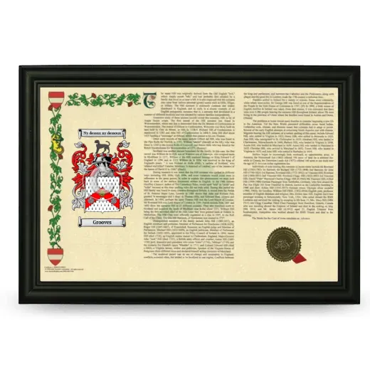 Grooves Armorial Landscape Framed - Black