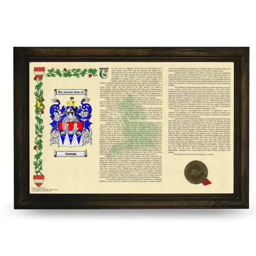 Groum Armorial Landscape Framed - Brown