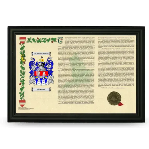 Groume Armorial Landscape Framed - Black