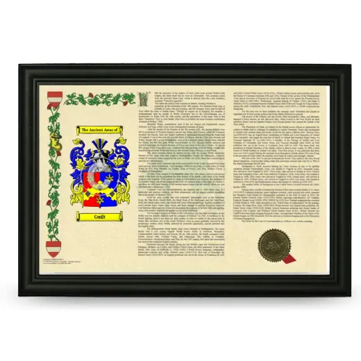 Guilt Armorial Landscape Framed - Black