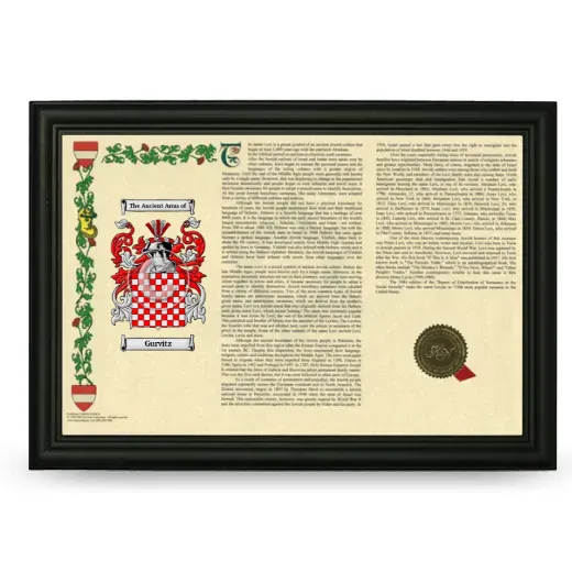 Gurvitz Armorial Landscape Framed - Black
