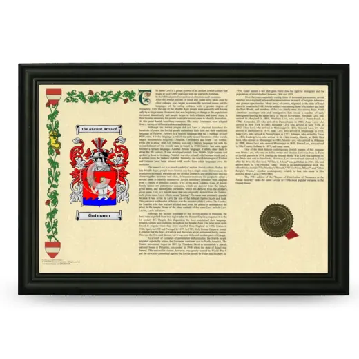 Gutmann Armorial Landscape Framed - Black