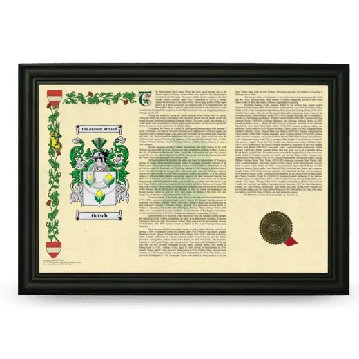 Gutsch Armorial Landscape Framed - Black