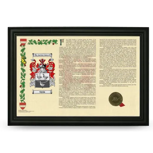 Gysin Armorial Landscape Framed - Black