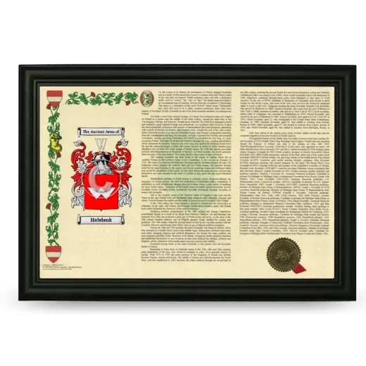 Habdank Armorial Landscape Framed - Black