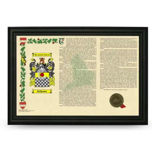 Hallpenay Armorial Landscape Framed - Black