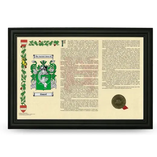 Hamel Armorial Landscape Framed - Black