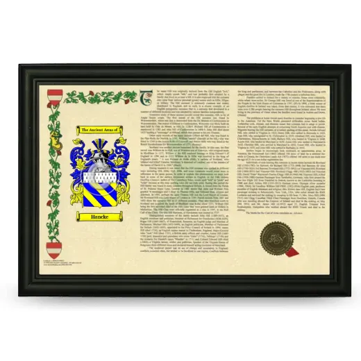 Hancke Armorial Landscape Framed - Black