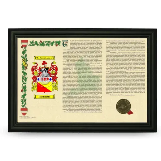 Hardymant Armorial Landscape Framed - Black