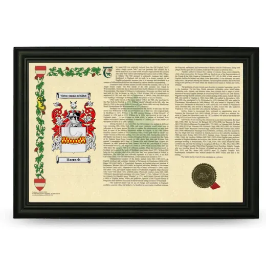 Harrach Armorial Landscape Framed - Black