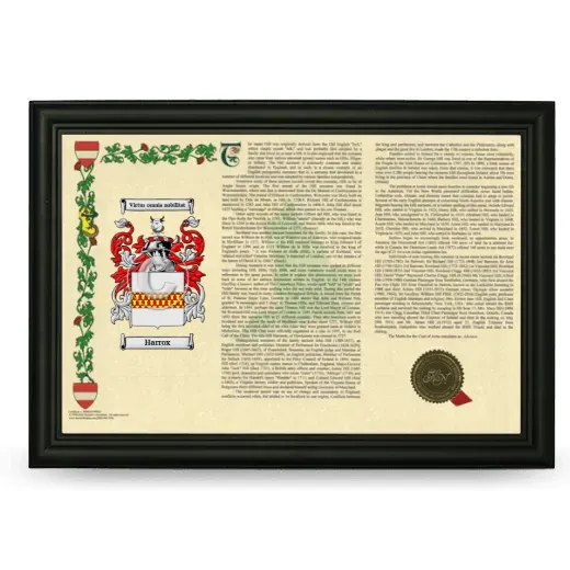 Harrox Armorial Landscape Framed - Black