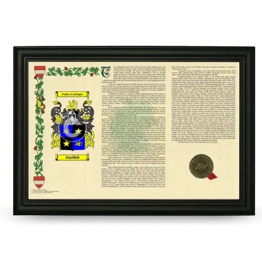 Hartlieb Armorial Landscape Framed - Black