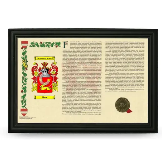 Hase Armorial Landscape Framed - Black