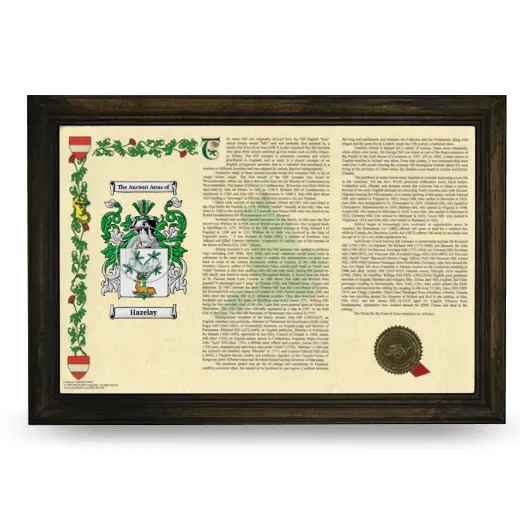 Hazelay Armorial Landscape Framed - Brown
