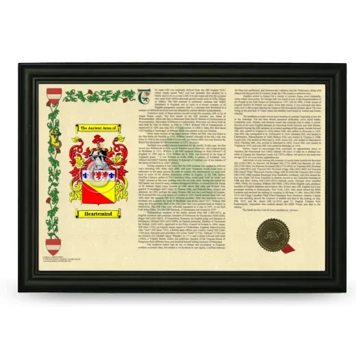 Heartemind Armorial Landscape Framed - Black