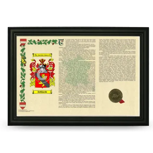 Hebbarde Armorial Landscape Framed - Black