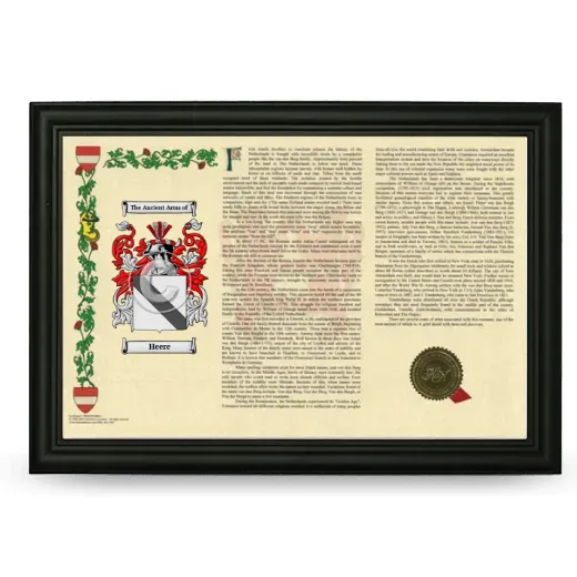 Heere Armorial Landscape Framed - Black