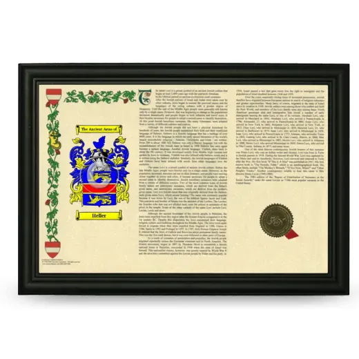 Heller Armorial Landscape Framed - Black