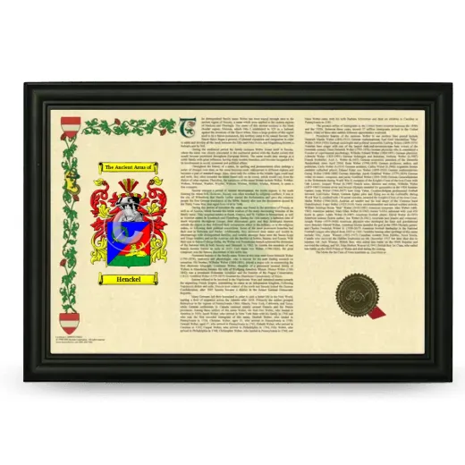Henckel Armorial Landscape Framed - Black