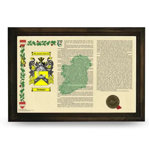 Heninger Armorial Landscape Framed - Brown