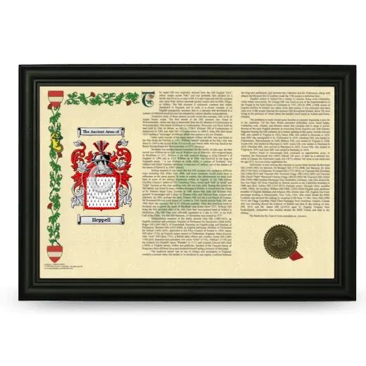 Heppell Armorial Landscape Framed - Black