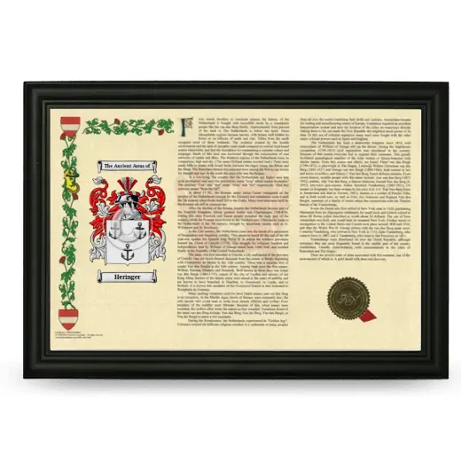 Heringer Armorial Landscape Framed - Black
