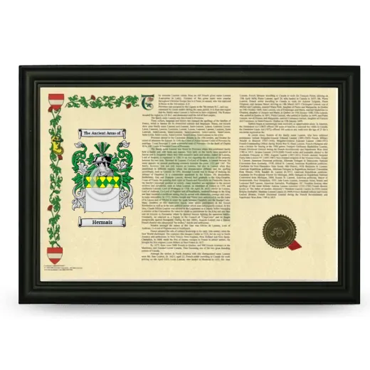 Hermais Armorial Landscape Framed - Black