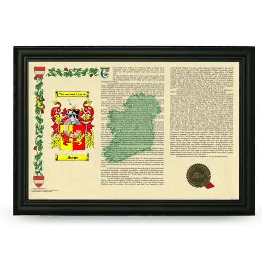 Heyne Armorial Landscape Framed - Black