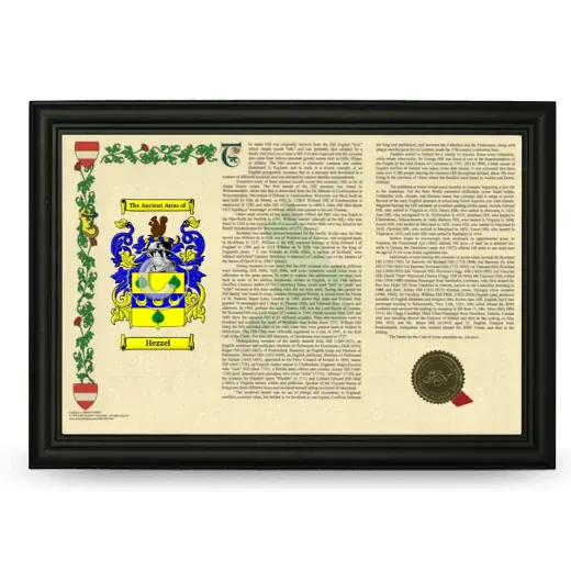 Hezzel Armorial Landscape Framed - Black