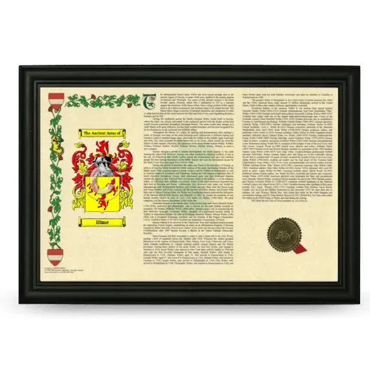 Hime Armorial Landscape Framed - Black