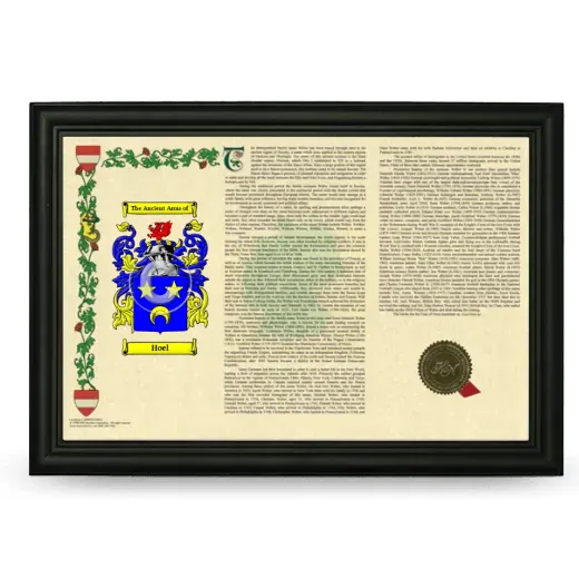 Hoel Armorial Landscape Framed - Black