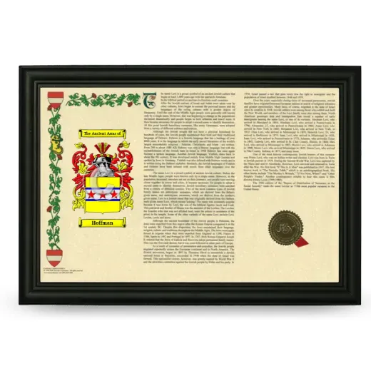 Hoffman Armorial Landscape Framed - Black