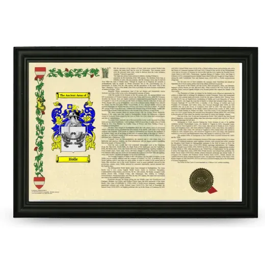 Holle Armorial Landscape Framed - Black