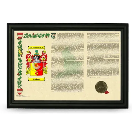 Holloak Armorial Landscape Framed - Black