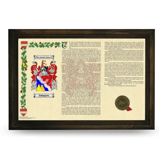 Holmgren Armorial Landscape Framed - Brown