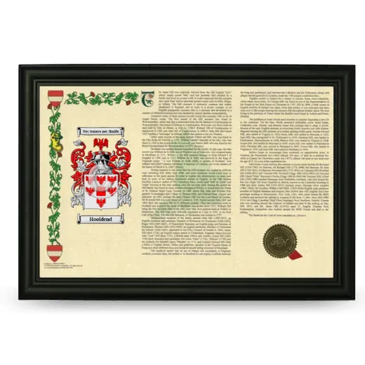 Hooldend Armorial Landscape Framed - Black
