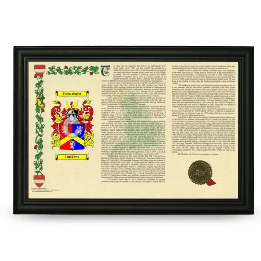 Hoskent Armorial Landscape Framed - Black
