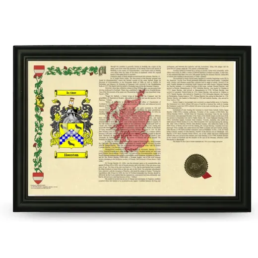 Houstan Armorial Landscape Framed - Black