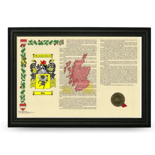 Hoy Armorial Landscape Framed - Black