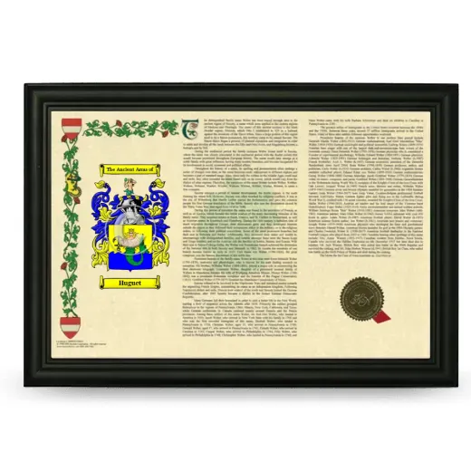 Huguet Armorial Landscape Framed - Black