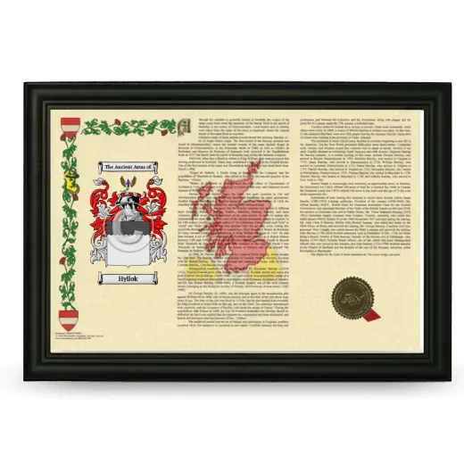 Hyllok Armorial Landscape Framed - Black